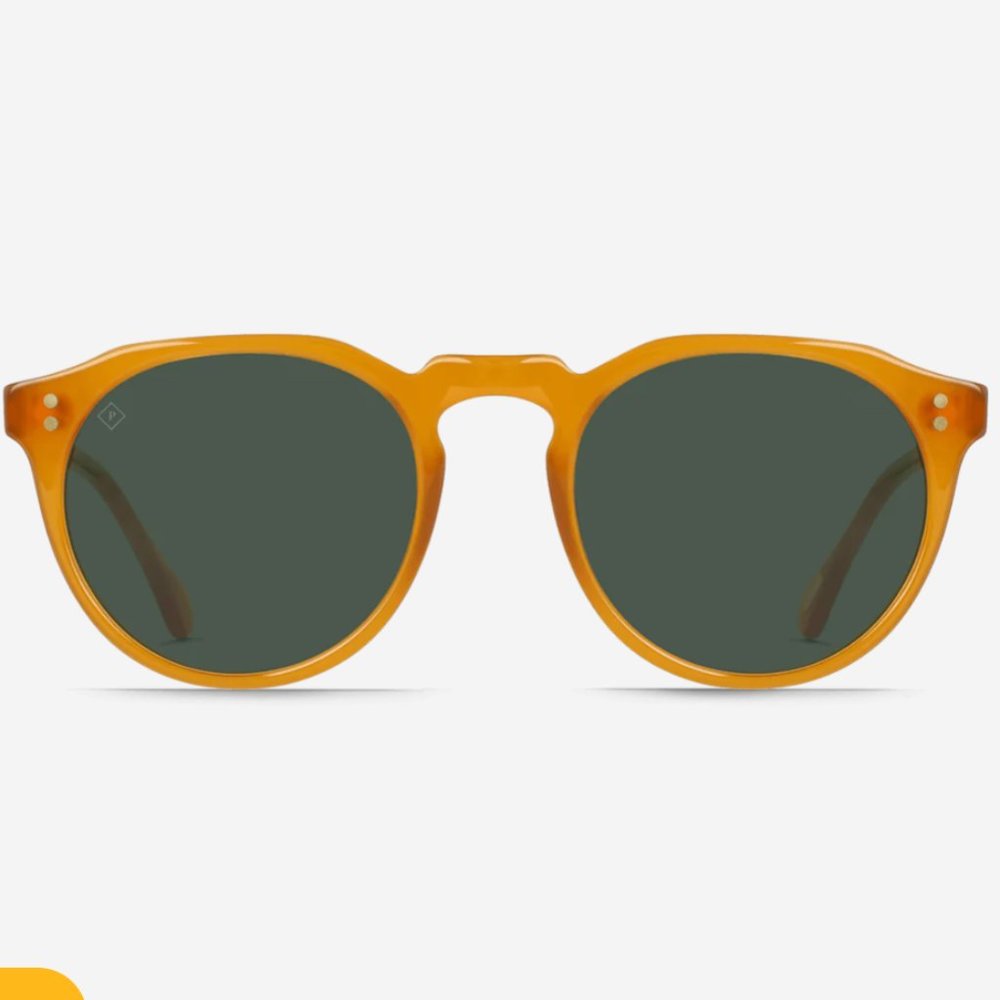 Raen Remmy Honey Green Polarized 49 Narrow Sunglasses
